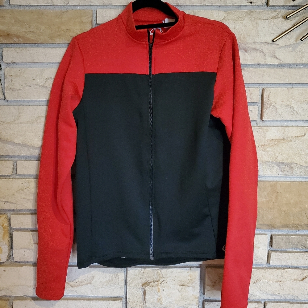 Performance Zip Up - Black / Red - NWT
